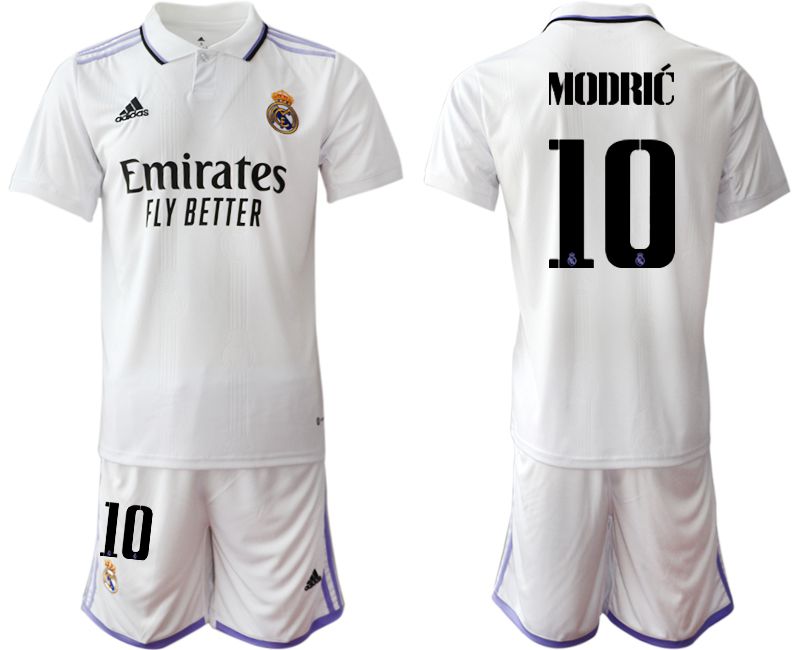 Men 2022-2023 Club Real Madrid home white 10 Soccer Jersey